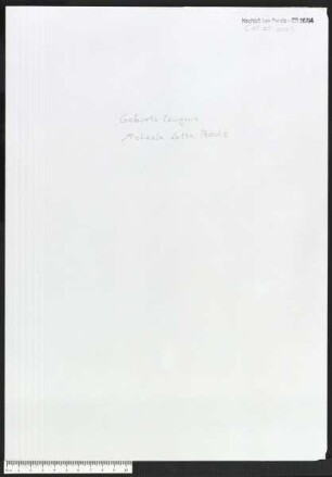 Geburts-Zeugnis ... daß laut Geburts-Protokolles der israelischen Kultusgemeinde in Wien ... Michaela Lotte Perutz am 21.03.1920 ... in Wien IX Pelikang 15 geboren wurde [Incipit]