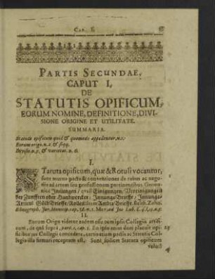 Partis secundae.