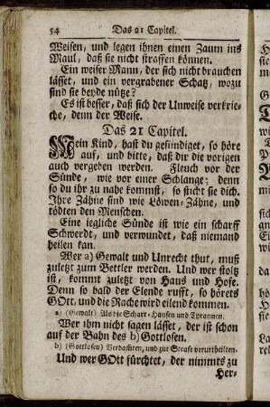 Das 21. Capitel. - Das 30. Capitel.