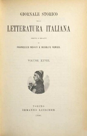 Giornale storico della letteratura italiana. 28 = A. 14. 1896