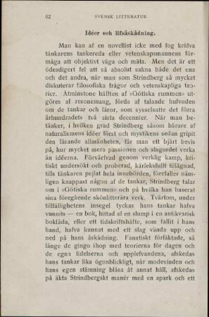 Idéer och lifsåskådning.