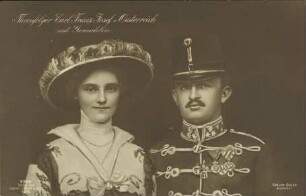 Thronfolger Carl Franz Josef v. Oesterreich mit Gemahlin.