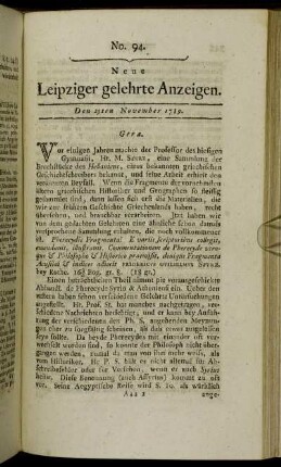 No. 94. Den 23ten November 1789.