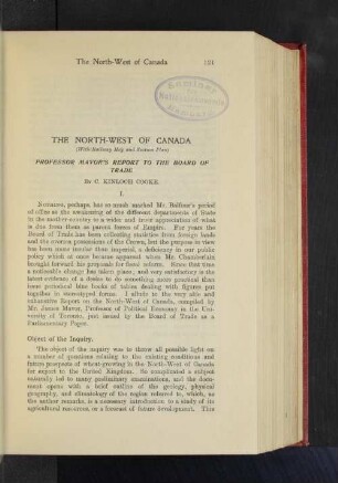 The North-West of Canada.