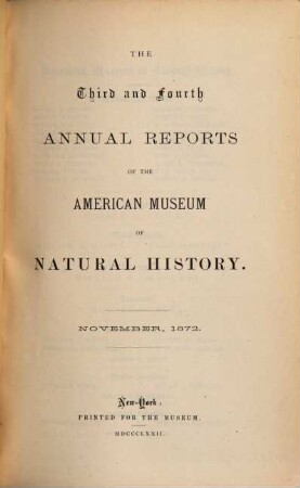 Annual report : for the year .... 3/4. 1872