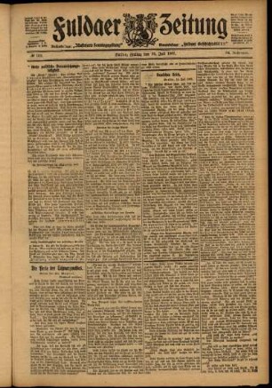 Ausgabe vom Freitag, den 19. Juli 1907.