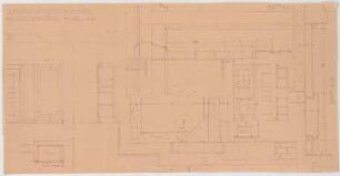 Fischer, Theodor; Nördlingen; Landwirtschaftsschule - Eingebaute Schränke (Grundriss, Ansicht, Schnitte)