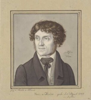 Selbstbildnis Olivier, Ferdinand (1785-1841), Maler, Graphiker