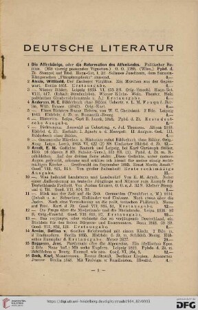 Deutsche Literatur (Nr. 1-493)