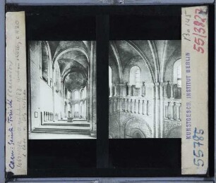 Caen, Abtei Ste-Trinité : Chor (links), Querschiff[?] (rechts)