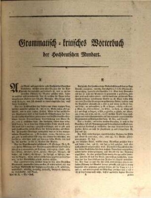 Grammatisch-kritisches Wörterbuch der hochdeutschen Mundart : mit beständiger Vergleichung der übrigen Mundarten, besonders aber der oberdeutschen, 1. Von A - E