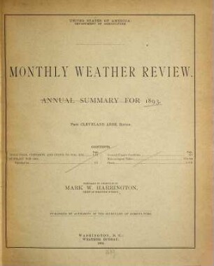 Monthly weather review. 21. 1893 (1894)