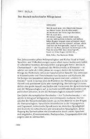 Der deutsch-tschechische Bilingualismus
