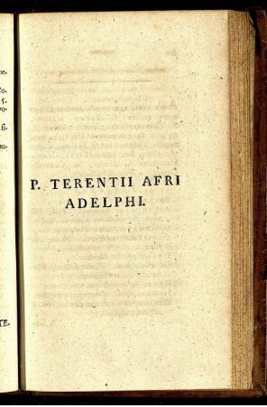 P. Terentii Afri Adelphi.