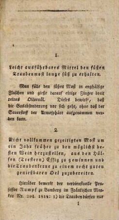 Sammlung vorzüglich nützlicher Mittel und Recepte : zur allgemeinen Anwendung ..., 2. Landwirthschaft