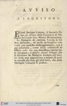 Avviso a' leggitori