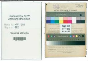 Entnazifizierung Wilhelm Stawicki , geb. 03.01.1899 (Richtmeister)