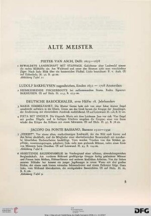 Alte Meister (Nr. 1-168)