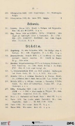 Städte (Nr. 233-270)
