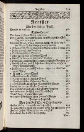 829-832, Register Über den dritten Theil