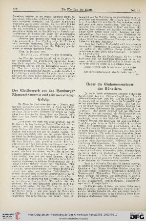1: Ueber die Einkommensteuer des Künstlers
