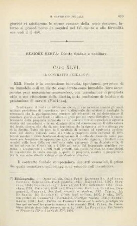 Sezione sesta: Diritto feudale e nobiliare