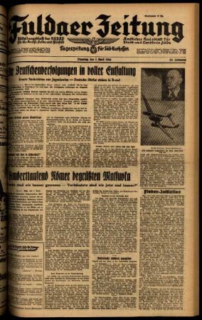 Ausgabe vom Dienstag, den 01. April 1941.