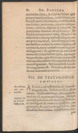 VII. De Testimoniis Amwaldi.
