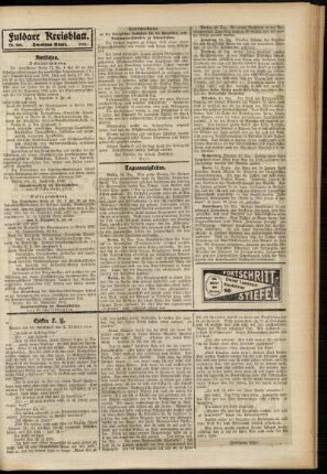 Zweite Ausgabe vom Dienstag, den 17. Dezember 1912.