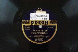 Liebesfeier : "An ihren bunten Liedern..."; op. 16 Nr. 2 / Weingärtner