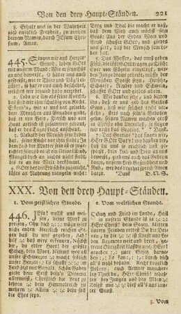 XXX. Von den drey Haupt-Ständen.