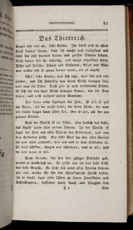 Das Thierreich.