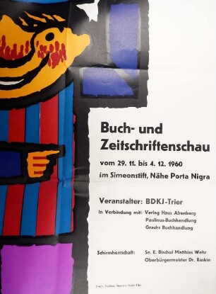 Plakat: Buch- und Zeitschrifteinschau des BDKJ – Trier (1960)