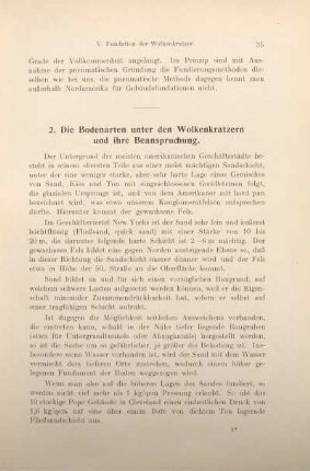 2. Die Bodenarten unter den Wolkenkratzern und ihre Beanspruchung