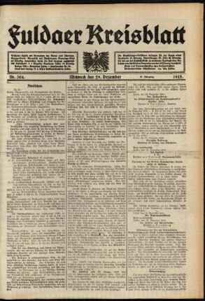 Ausgabe vom Mittwoch, den 29. Dezember 1915.