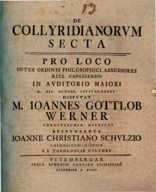 De Collyridianorum Secta