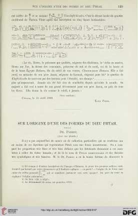 2: Sur l'origine d'une des formes du dieu Phtah