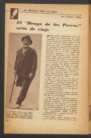 El "Rengo de los Perros" salió de viaje : Un detalle para la pista