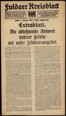Ausgabe vom Montag, den 01. Januar 1917.