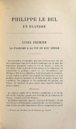 Philippe le Bel en Flandre : par Frantz Funck-Brentano