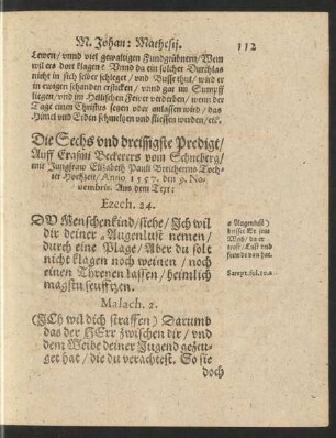Die Sechs und dreissigste Predigt/ ...