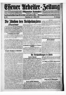 Essener Arbeiter-Zeitung. 1919-1926