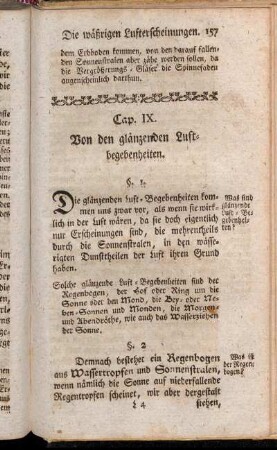 Cap. IX. Von den glänzenden Luftbegebenheiten.