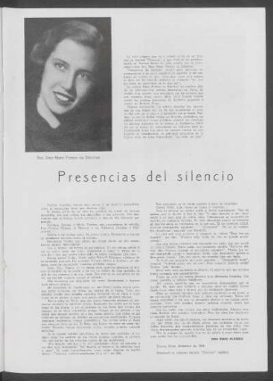 Presencias del silencio