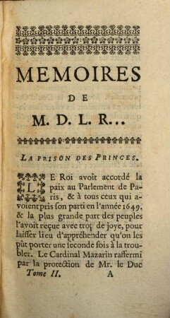 Mémoires de la minorité de Louis XIV, 2. - 450 S.