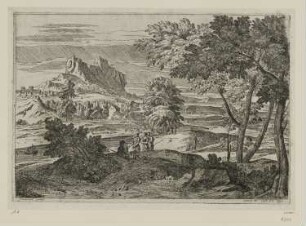 Landschaft mit Kaninchen, Blatt 7 der Folge "Horizontale Landschaften"
