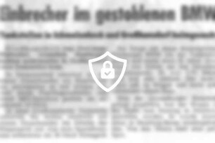 Einbrecher im gestohlenen BMW
