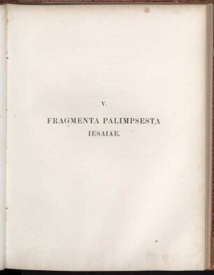 V. Fragmenta palimpsesta Iesaiae