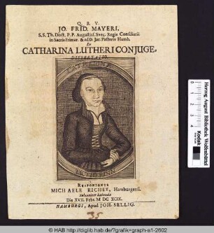 Catharina Lutheri Conjuge, Dissertatio