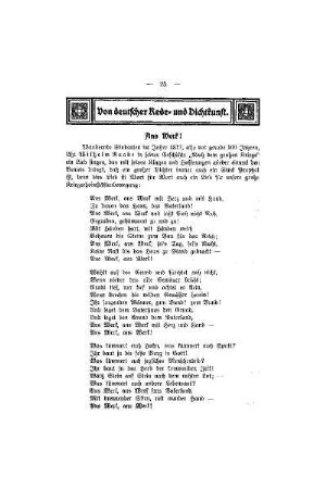 Von deutscher Rede- und Dichtkunst